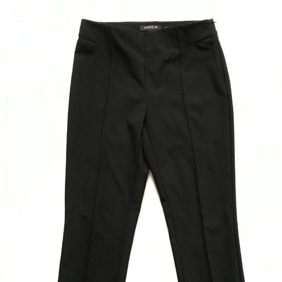 Lafayette 148 NY Gramercy Stretch Pants Womens 2 Black Crop Ankle Side Zip Pleat - Picture 5 of 15